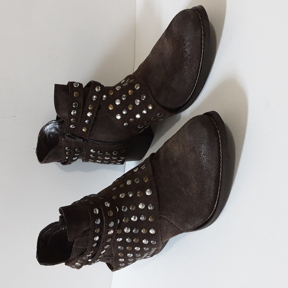 Matisse Ankle Women 9.5M Studded  boots leather suede brown rodeo festival boho - Picture 1 of 11